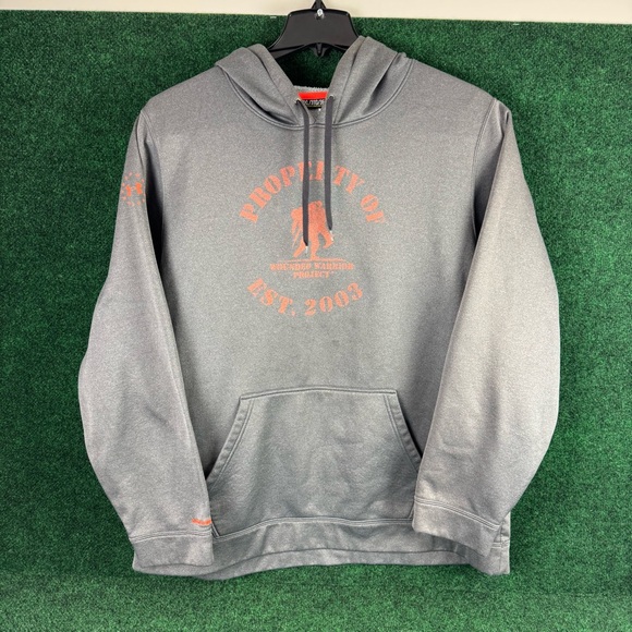 Under Armour Hoodie Mens Size 3XL Gray Wounded Warrior Project Sweatshirt Logo - Picture 1 of 8